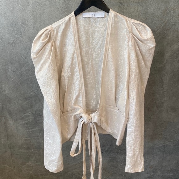 IRO Paris Hawtin Linen-Blend Top size 40 - Picture 5 of 6